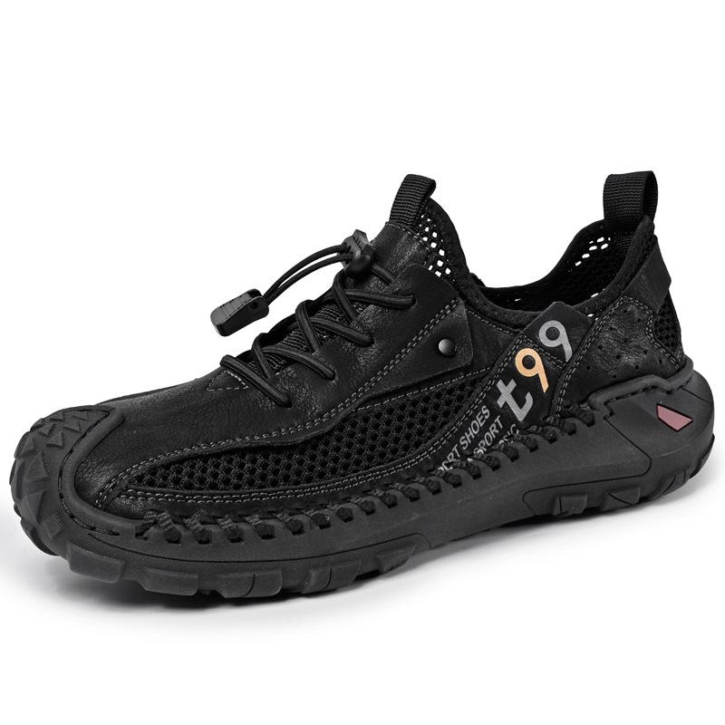 Handmade Men's 2026 New Summer Mesh Hollow Breathable Shoes