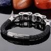 Vintage 6MM Brushed Stainless Steel Bike Motorcycle Chain Bracelet for Men Men's Leather Bracelets Rock And Roll Male Jewelry