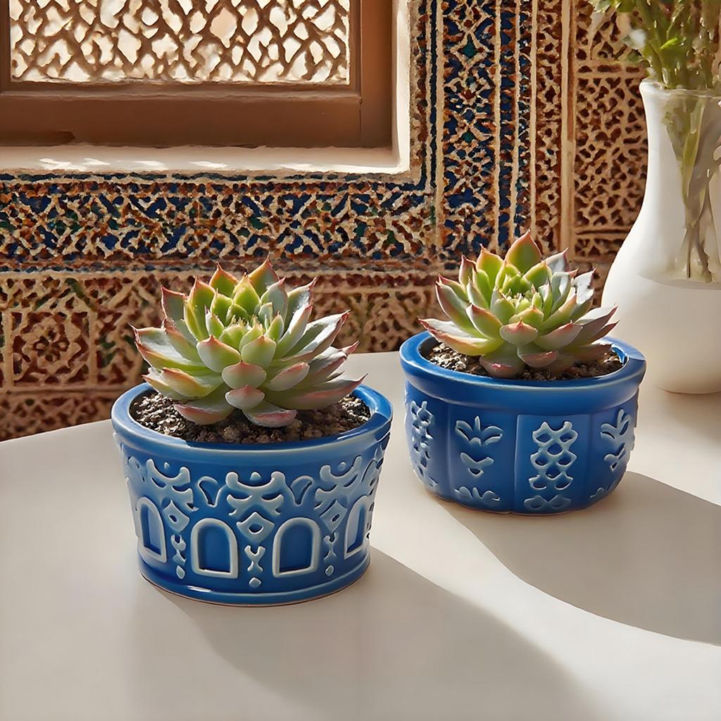 Creative Round Flower Pot Silicone Mold With Textured Design For DIY Home Gardening Durable Food Grade Material Heat Resistant