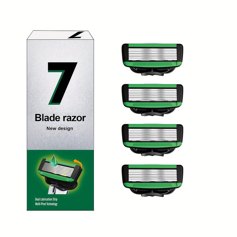 Non-Toxic Safety 7-Blades Razor Replaceable Razor Refill Blades Classic Men'S Shaving Tool