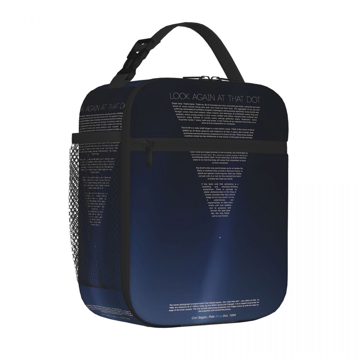 Bestselling The Pale Blue Dot - Carl Sagan Splicing Color Picnic Lunch Bag Lawn Dining Kids Lunch Bag One Size