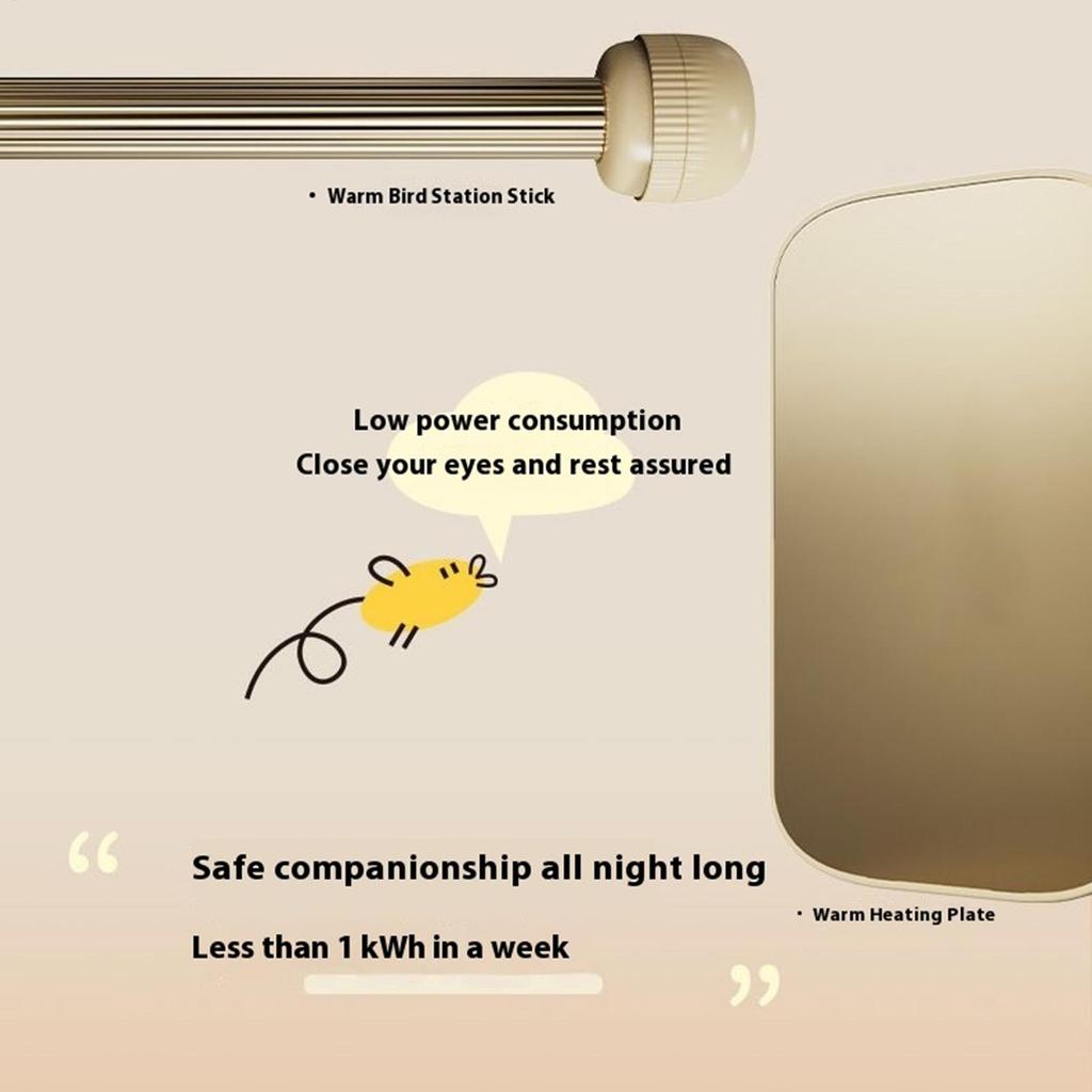 Parrot Cage Heater Heated Bird Perch Bird Perch Stand Terrarium Accessories For Hammock Aviary Indoor Travel Small Animals