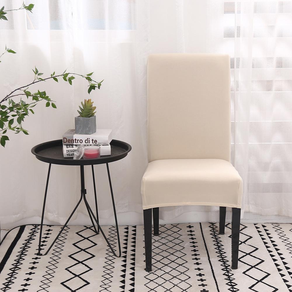 Cross-border Hot Sale Chair Cover Universal Elastic Chair Cover Home Chair Cover Half Cut Solid Colour Chair Cover Hotel Chair Cover Cover Cover