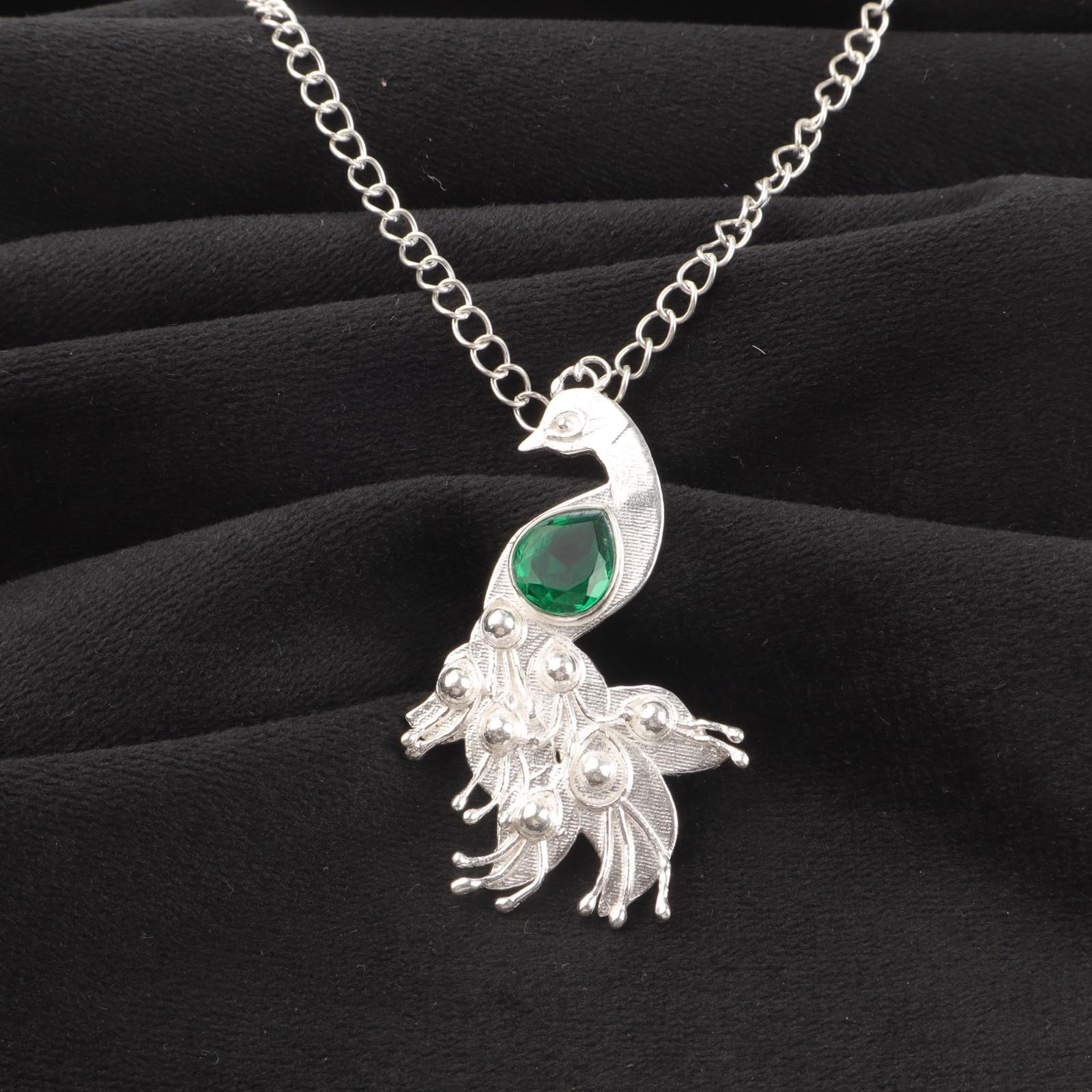 

Chrome Diopside Gemstone 925 Sterling Silver Jewelry Handmade Women Pendant 2 CP-21-8