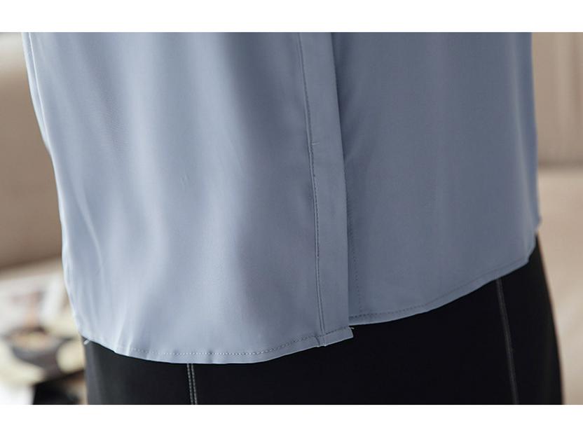 2025 Frühling Damen Rüschenkante Chiffon Workwear Hemdjacke - Vielseitiger Unifarbener Stil