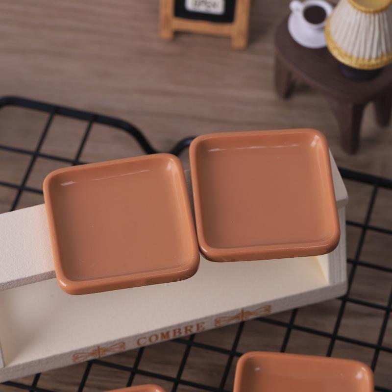 

Миниатюрная тарелка, самодельные украшения для кукольного домика в виде еды, магнит на холодильник в виде подноса, аксессуары для украшений из смолы ручной работы