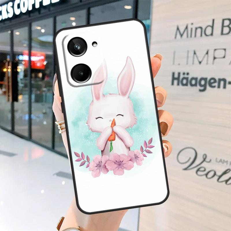 

Cute Bunny Rabbit Case For Realme 15 13 12 10 11 14 Pro Plus GT6 GT7 C15 C35 C53 C55 C61 C63 C65 C67 C71 C75 Realme 10 4G
