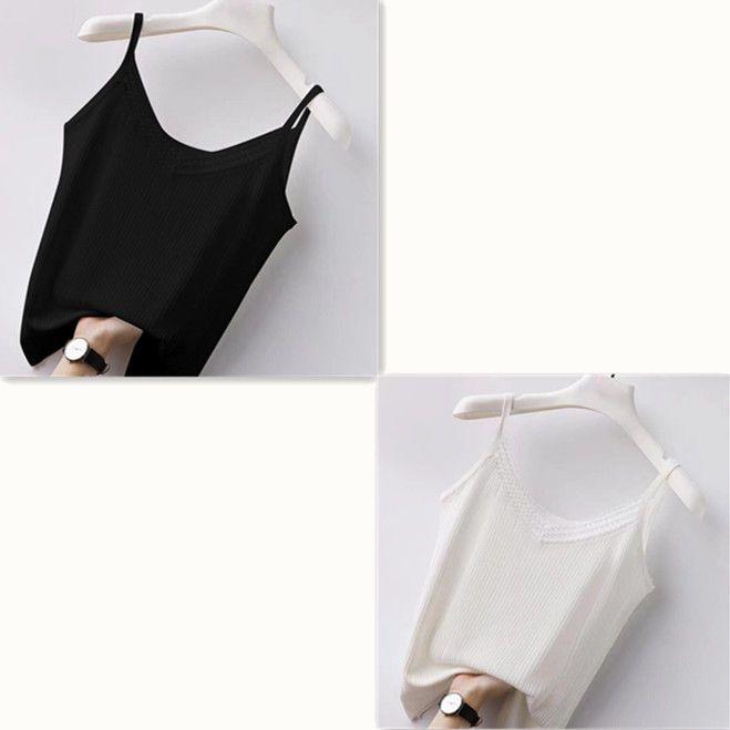 Lace Strap Loose Tank Top Women Summer Knit Plus Size Inner Wear