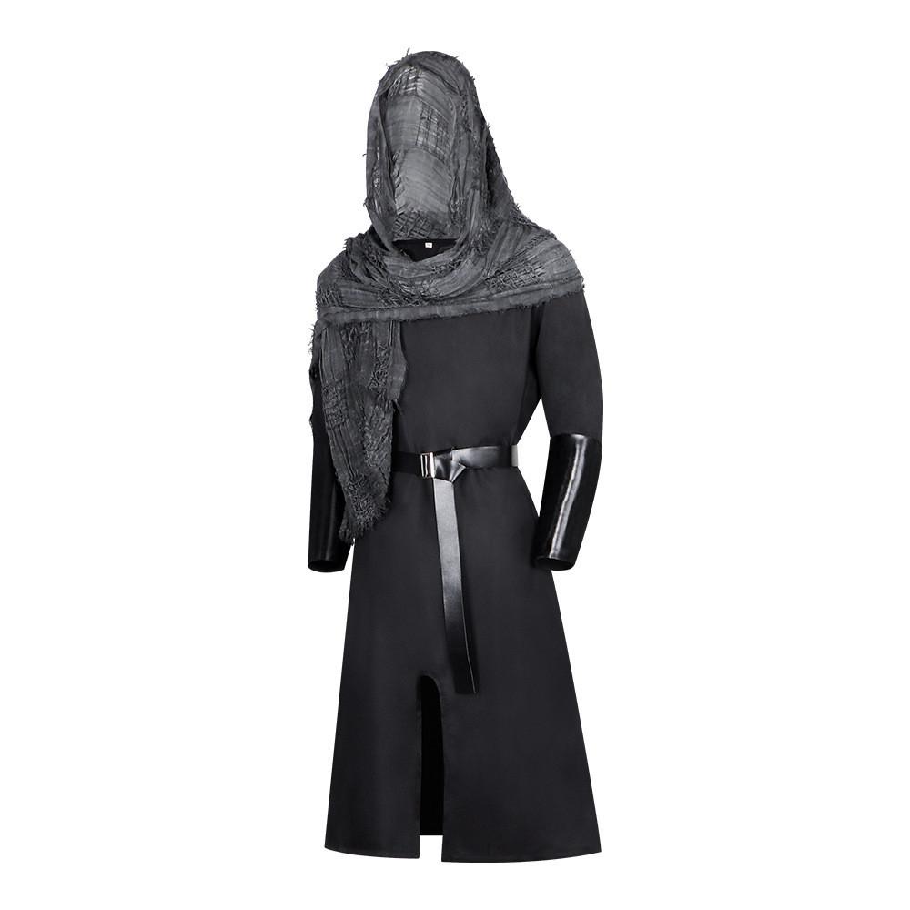 Medieval Knight Cosplay Costume With Hood For Fantasy Role Play And Halloween