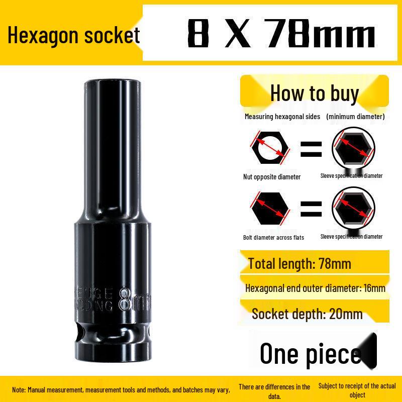 Electric Hex Wrench & Screwdriver Set, 8-32mm - Includes Socket Head, Extension, Air Gun, & Copper Components