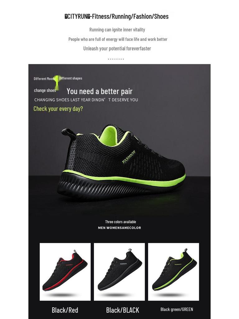 Erkek Büyük Beden Flyknit Günlük Spor Ayakkabıları - Çok Yönlü Koşu ve Spor Ayakkabıları