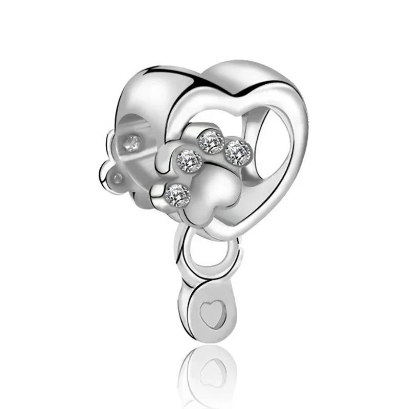 Fashion Cartoon Animal Cat Dog Bear Pig Duck Bead Charm Fits Charm Bracelets & Necklace Diy Jewelry for Women