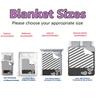 Black & White Stripe Flannel Throw Blanket – Charming Heart Design, Soft Cozy Fleece for Home, Office, Sofa & Car All-Season Use