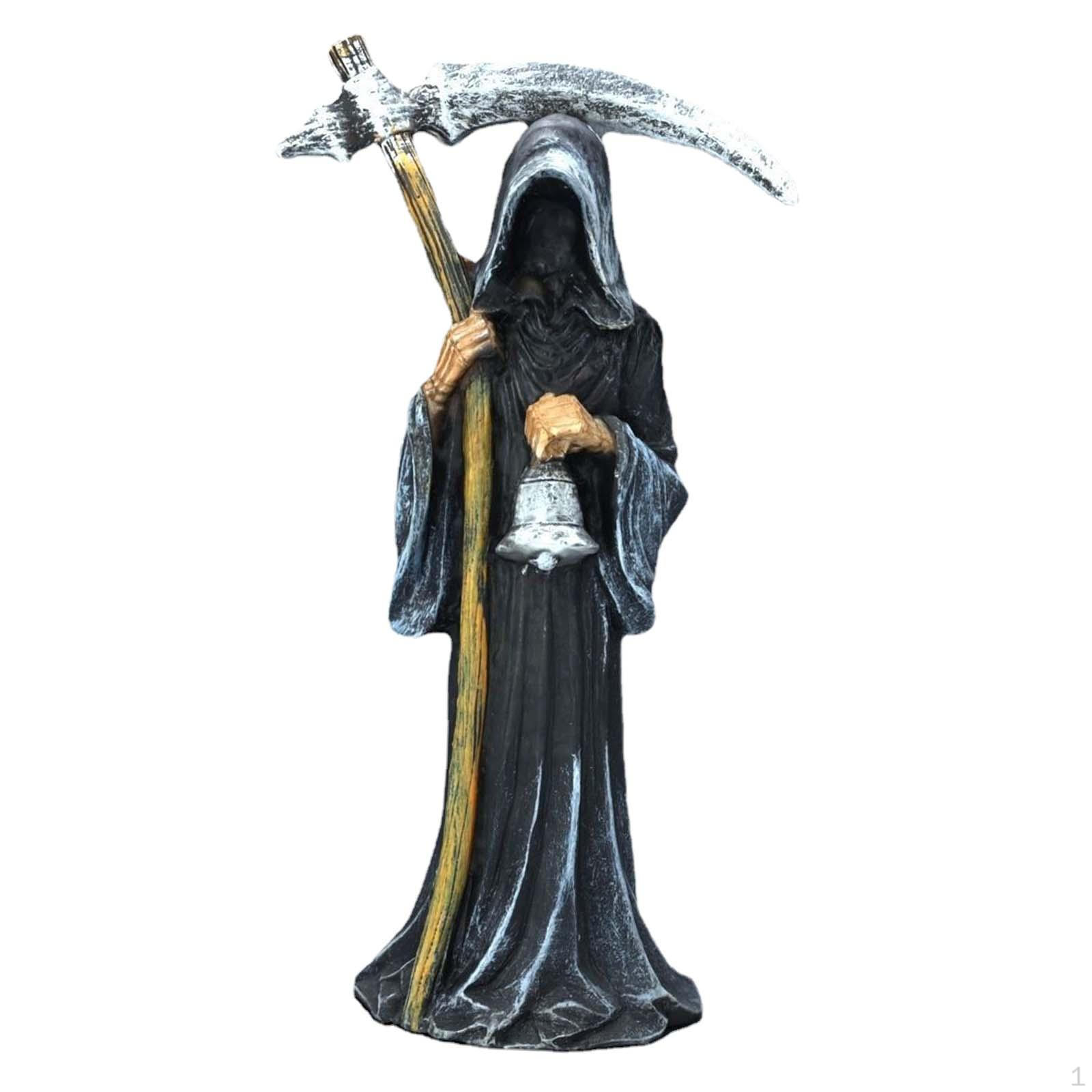 

Statue Resin Sculpture Altar Halloween Figurine Holy Santa Muerte for Party Bedroom