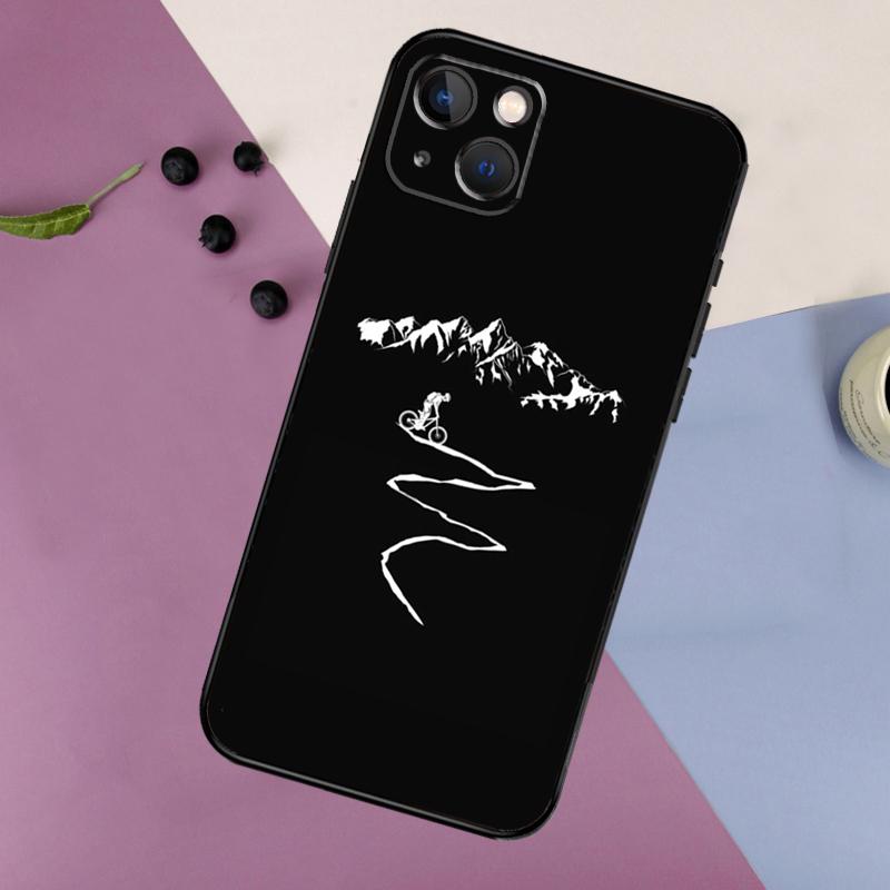 MTB Mountain Bike Cycling Bicycle Case For iPhone 16 15 14 13 12 11 Pro Max Mini X XR XS Max 7 8 Plus 2 Bumper Cases Cover