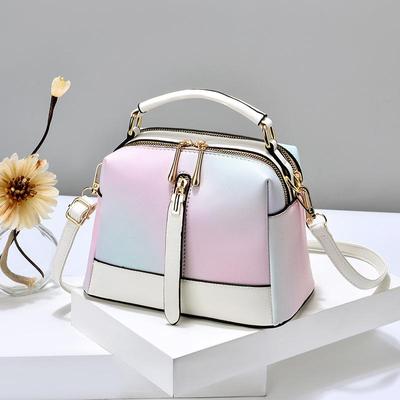 Frühling und Sommer Ins Textur Mehrfarbige Kleine Tasche frauen 2022 Neue Mode Textur Nische Einzelnen Schulter Messenger Tasche