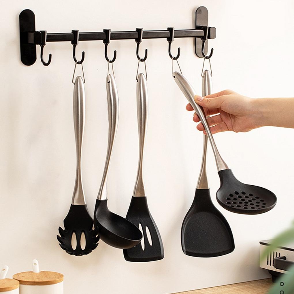 Soup Ladle Silicone Stainless Handle Cooking Spoon Resistant Kitchen Utensil