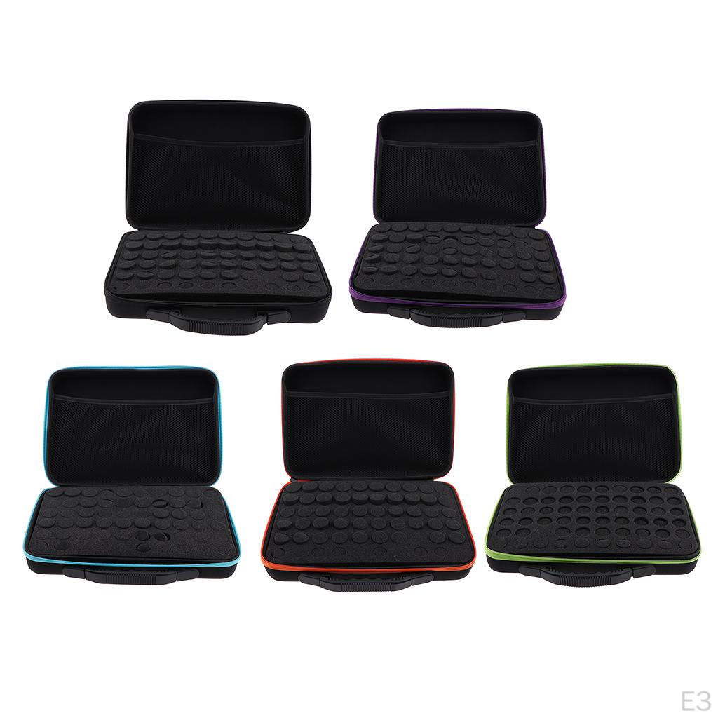 60 Slots EVA Case Bag For Cosmetic Bottles - 5ml,10ml,15ml,,Antifriction,Anti-scratch and
