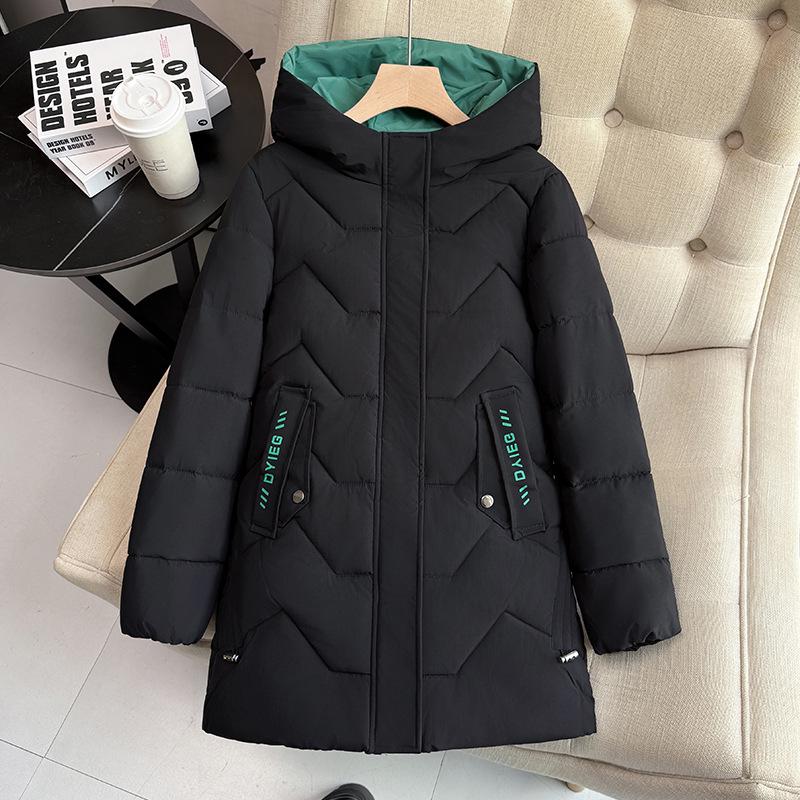 Women's Mid-Length Winter Slimming Down Jacket - Fashionable Thickened Cotton Coat