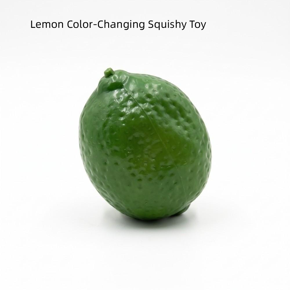 Crispy Lemon Squeeze Toy Color-Changing Lemon Lemon Squishy Toy Lemon Fidget Ball Sensory Play