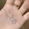 Moonstone Heart-Shaped Clavicle Chain Necklace for Women - Sweet, Elegant 2023 Design