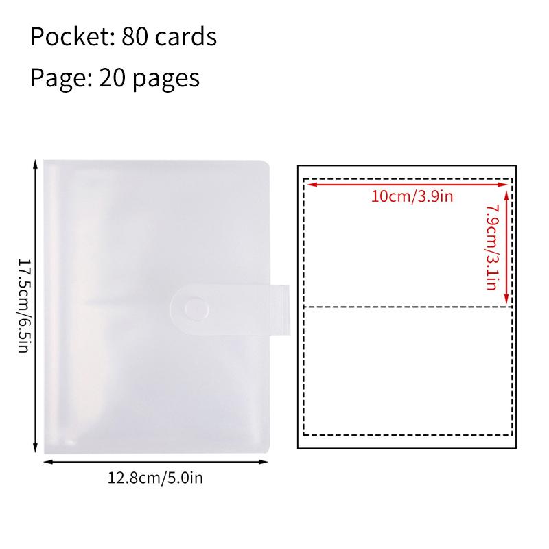 80/160 Cards Photo Albums 20pages Photocard Holder Kpop Albums for Cards Book Binding Machine Collector Book Album De Fotos