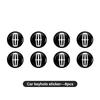 8pcs Car Door Lock Keyhole Sticker Decoration Anti-blocking Cover For Lincoln Aviator Navigator Continental Nautilus Corsair wdt8