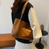 Stylish Large Tote Bag For Women In Black White Brown Or Coffee With Chic Design And Soft Pu Material