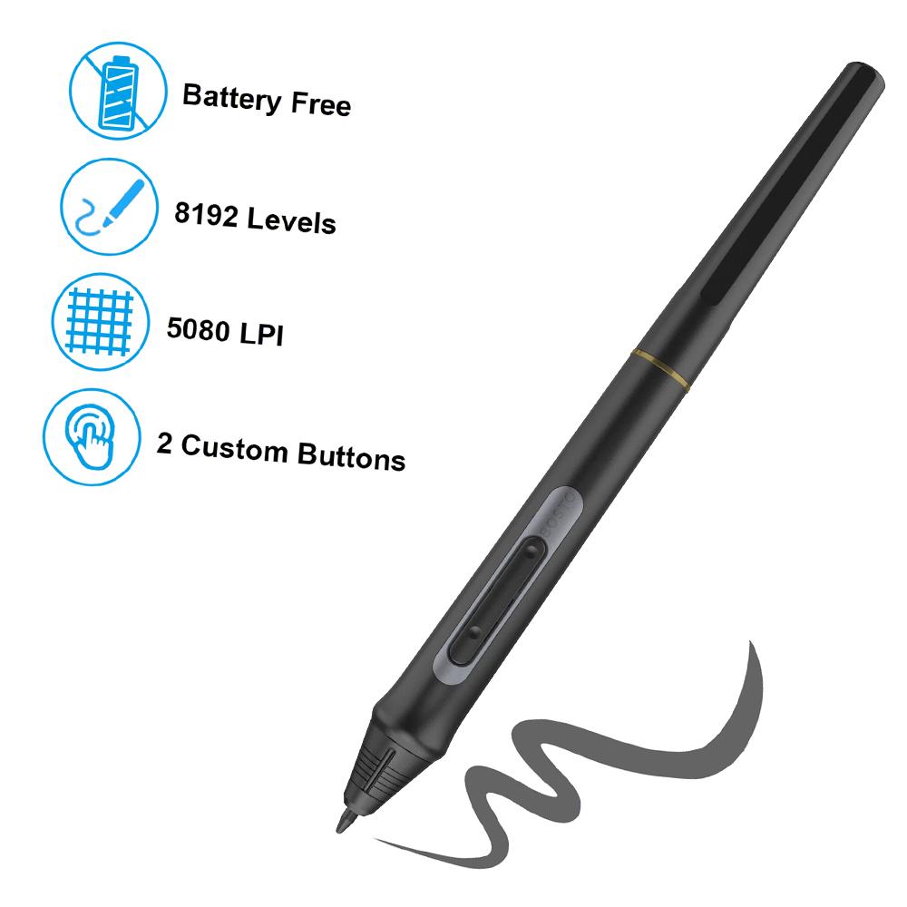 Bosto Rechargeable Pen Digital Pen 8192 Levels Pressure Stylus Pen For Bosto 13Hd16Hd16Hdk16Hdt22Ux