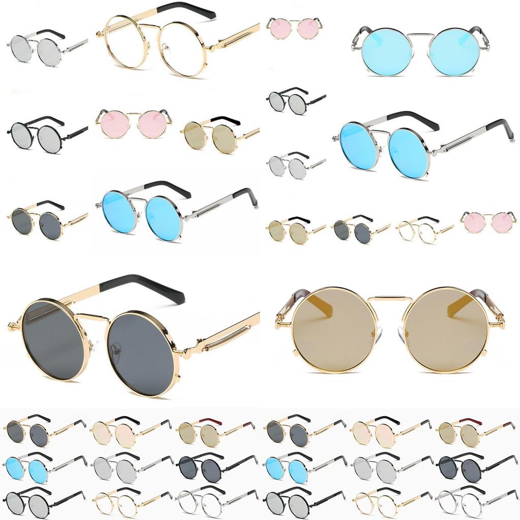 Klasyczne wiktoriańskie gogle steampunkowe z lustrzaną soczewką poliwęglanową i metalową ramką