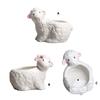 Artistic Animal Molded Earthenware Flower Container Exemplary For Succulents Small Bushes Desktop Decoration And Storage Planner