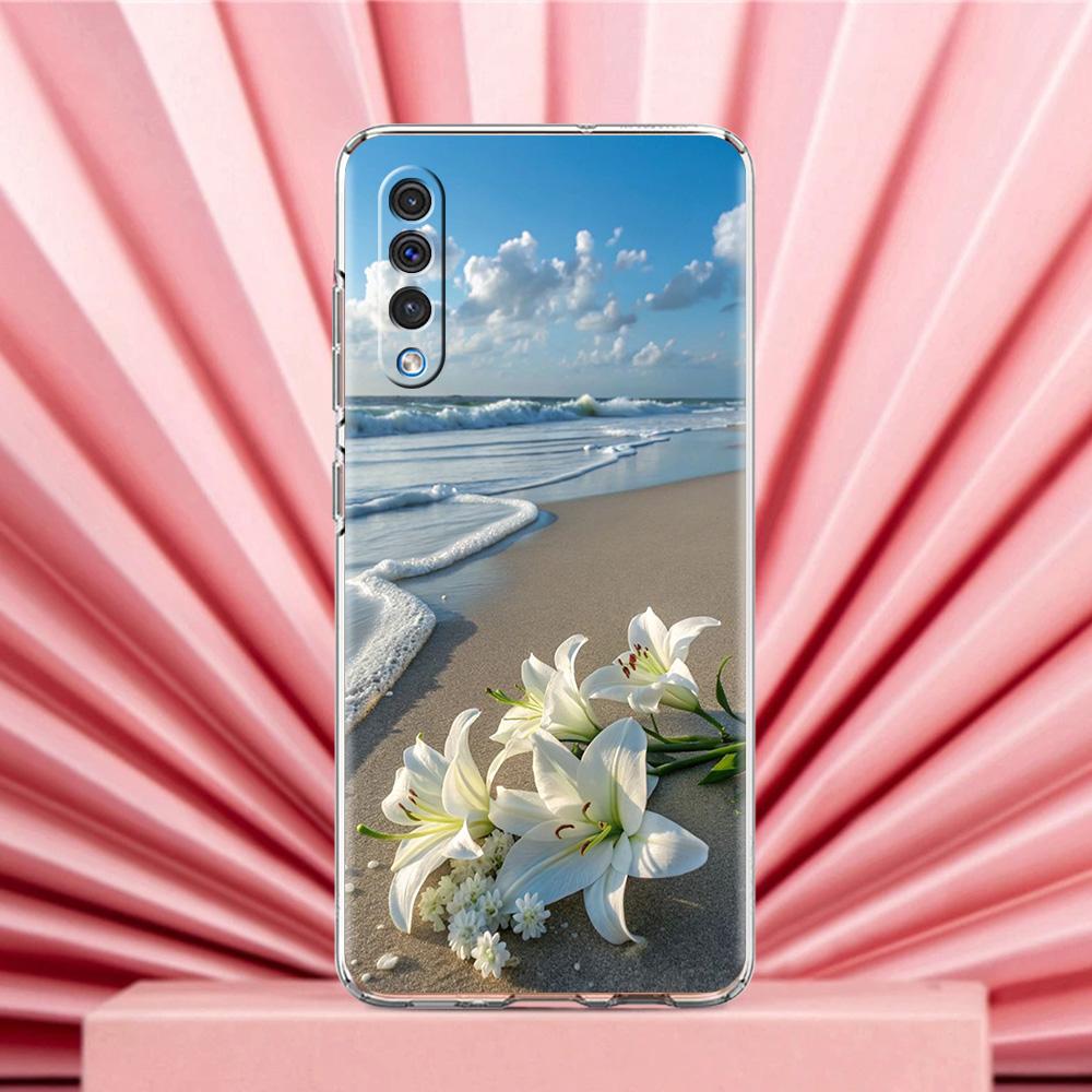 Hülle Für Samsung A56 A36 A26 A24 A16 A14 A12 A32 A50 A70 A22 A40 A34 A54 A42 A52 5G A04s A06 Abdeckung Realistischer Lilienblüten-Druck