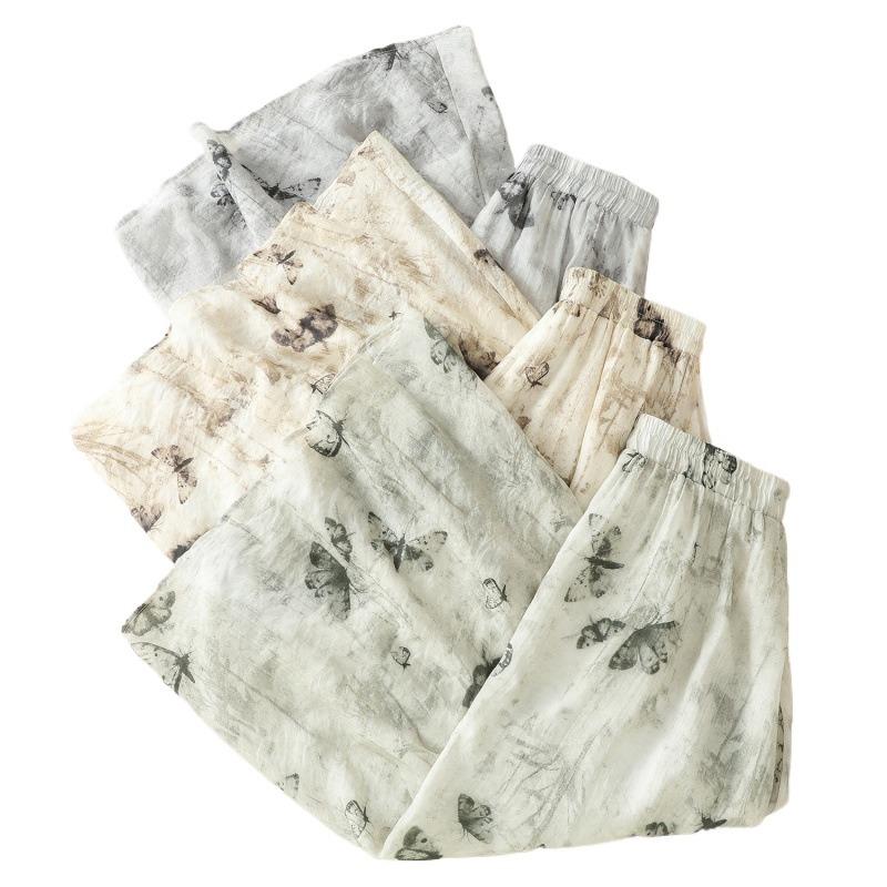 Prise de vue réelle été nouveau nouveau jupe chinoise pour femmes impression à l'encre doublée jupe trapèze vêtements pour femmes