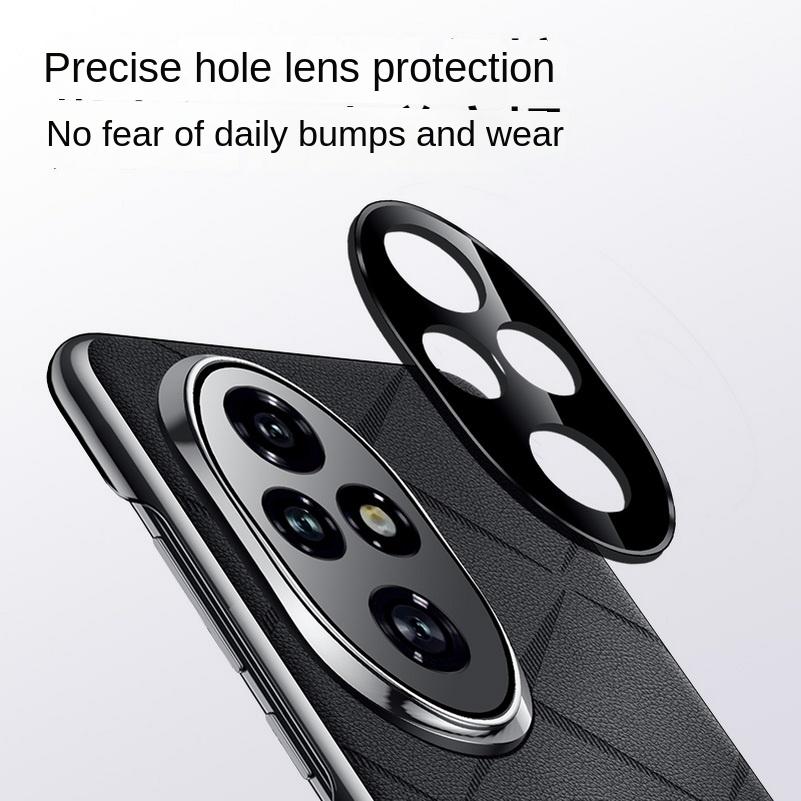 Plain Leather + Camera Lens Protection Case For Honor 200 Pro Honor200 Honor 300 Pro Hard Slim Good Texture Cover