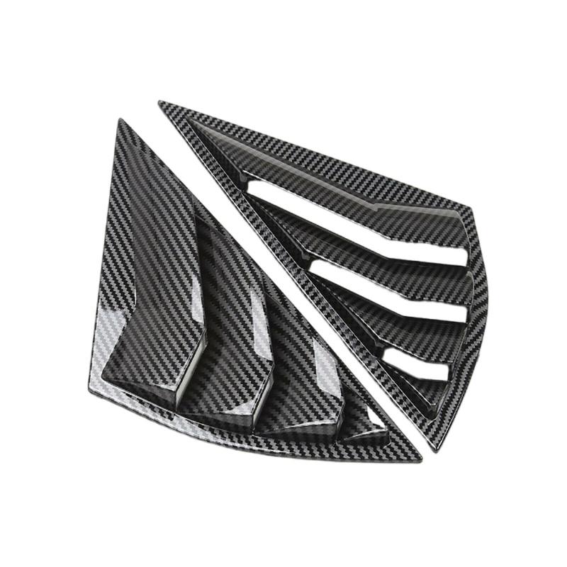 2Pcs Car Rear Side Window Scoop Louvers Cover Window Visor Cover ABS Fit for Ford Electric Horse Mustang Mach-E 2021-2022