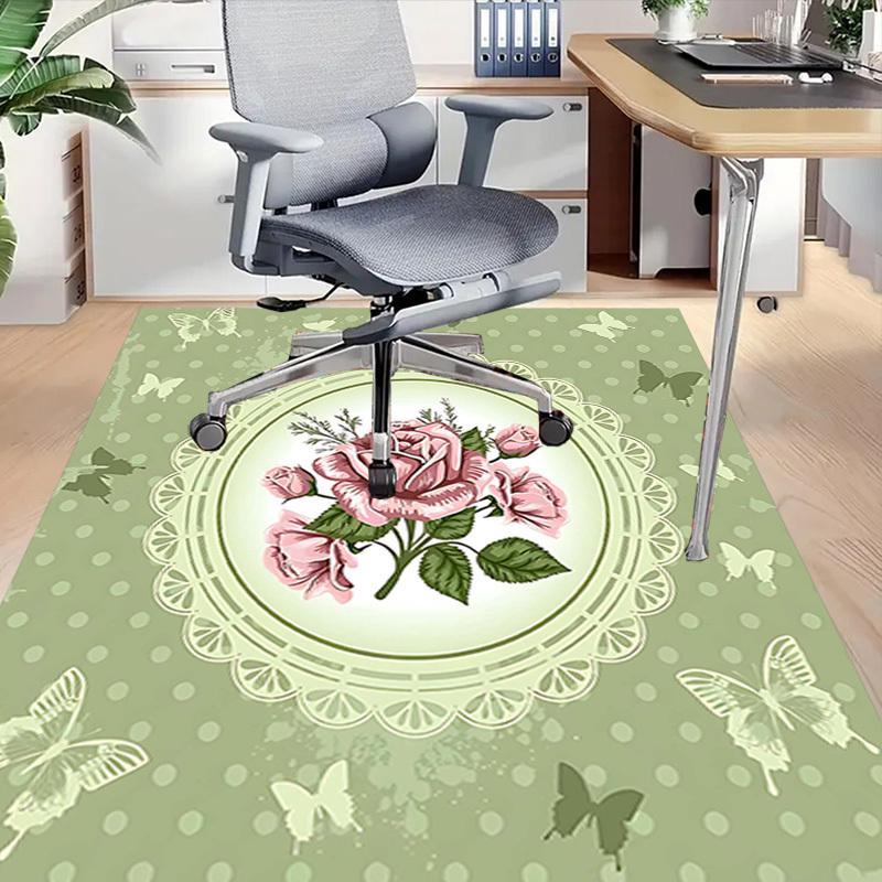 1PC Rose Butterfly Extra Large Non Slip Floor carpet, Office, family, bedroom, Studio Large Area Rug Indoor Rugs, Vibrant Colors