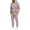 Men's Christmas Print Hoodie and Straight Leg Sweatpants 2 Piece Casual Outfit