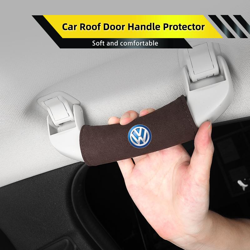 Suede Car Roof Door Pull Handle Protective Cover Soft and Comfortable For Volkswagen VW Scirocco Jetta Beetle Golf Passat PoloSZ1