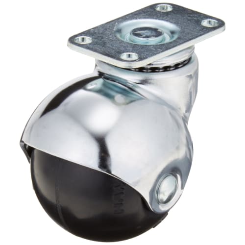 Hammer Caster Plate Type Swivel Rubber Wheel 50mm 405P-R50