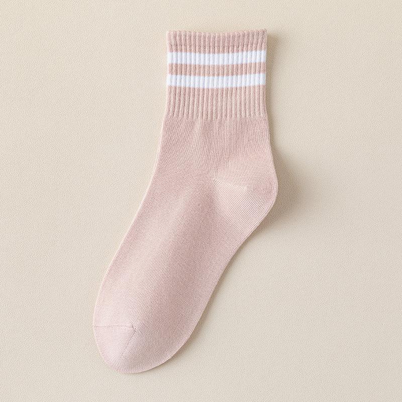 Damskie Wiosenno-Jesienne Paski Czysta Bawełna Wszystkie Rodzaje Ciepłe Sportowe Skarpety Tube