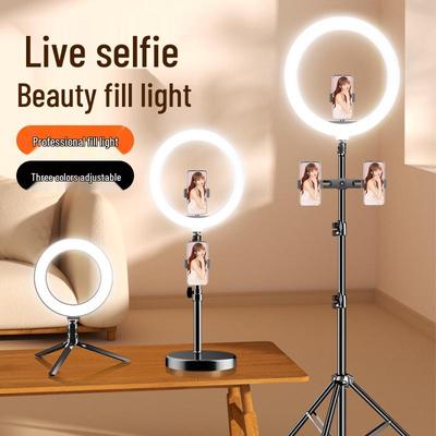 Luz de Anel LED de 10 polegadas com Tripé Dobrável para Streaming e Beleza