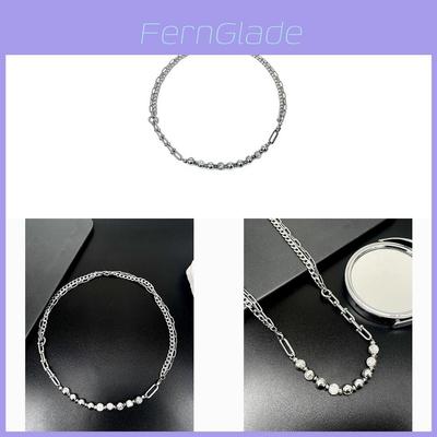 Modern Chinese Style Geometric Glass Bead Necklace For Women And Men