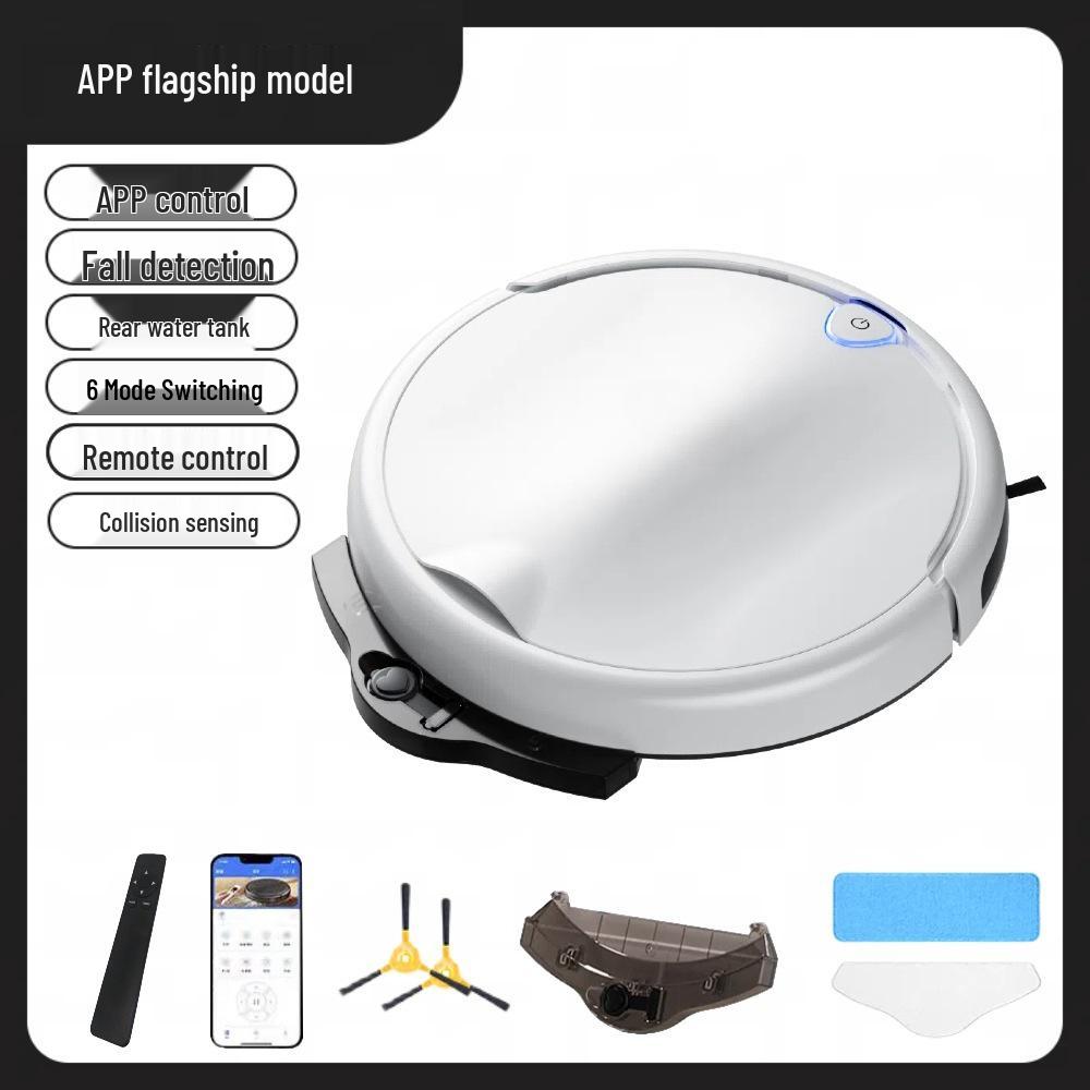 Automatic Smart Mop-Sweep Robot with Integrated Vacuum and Large Water Tank