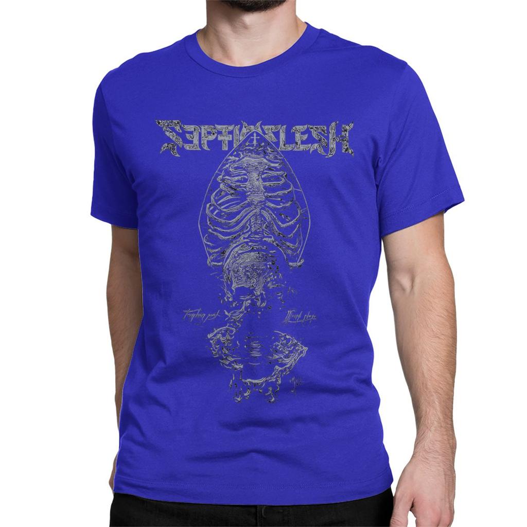 Men Women's T-Shirts Septicflesh Metal Band Rock Fun Cotton Tee Shirt Short Sleeve Meshuggah T Shirt  Clothing Plus Size