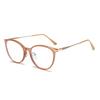 Fashion Premium TR90 Round Women's Glasses Frame Ultralight Anti-Slip Alloy Legs for Urban Chic & Commute Style