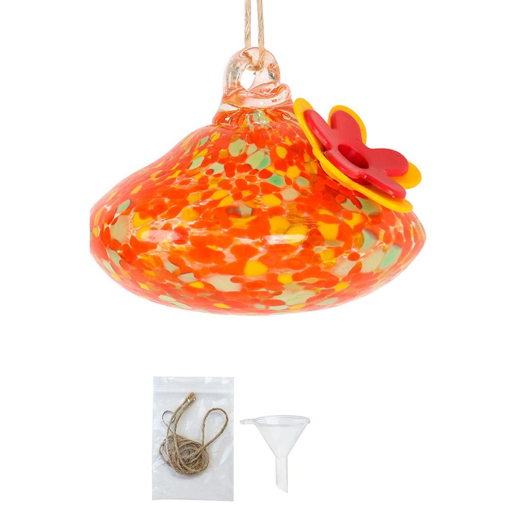 Droplet Shaped Bird Feeder Glass Ball Water Container Easy To Clean Hummingbird Feeder For Window