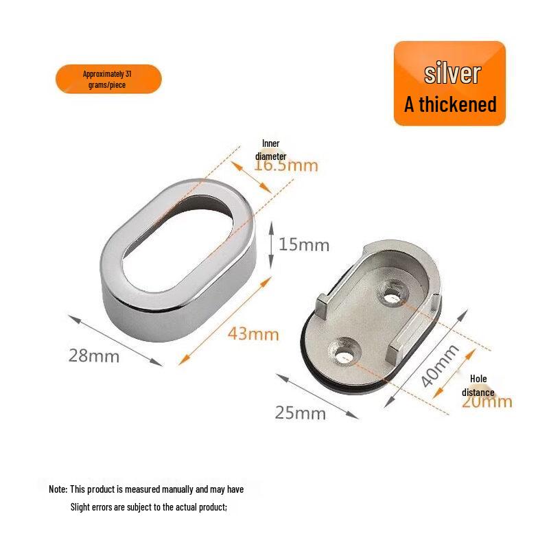 

Zinc Alloy Wardrobe Rod Flange Brackets (Pair)