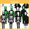 Skull Halloween Luminous Skeleton Child Cosplay Costume Jumpsuits Party Cloak