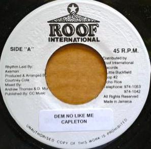 

7inch Record CAPLETON - Dem No Like Me NONE Roof Internatio Jamaica Reggae, Ska & Dub Used