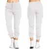 Women S Cargo Casual Elastic Waist Drawstring Side Pocket Long Pants